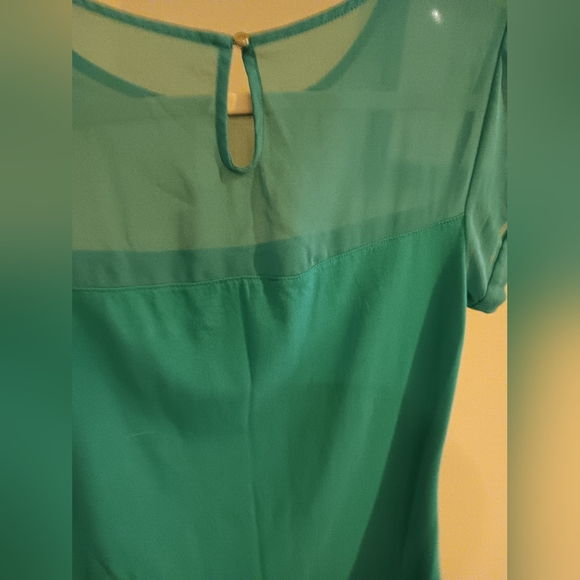 Express Kelly Green mesh top - Picture 8 of 12